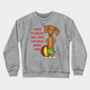 Funny cute Doxie Dachshund shirt beach fun mom and dad gift Crewneck Sweatshirt